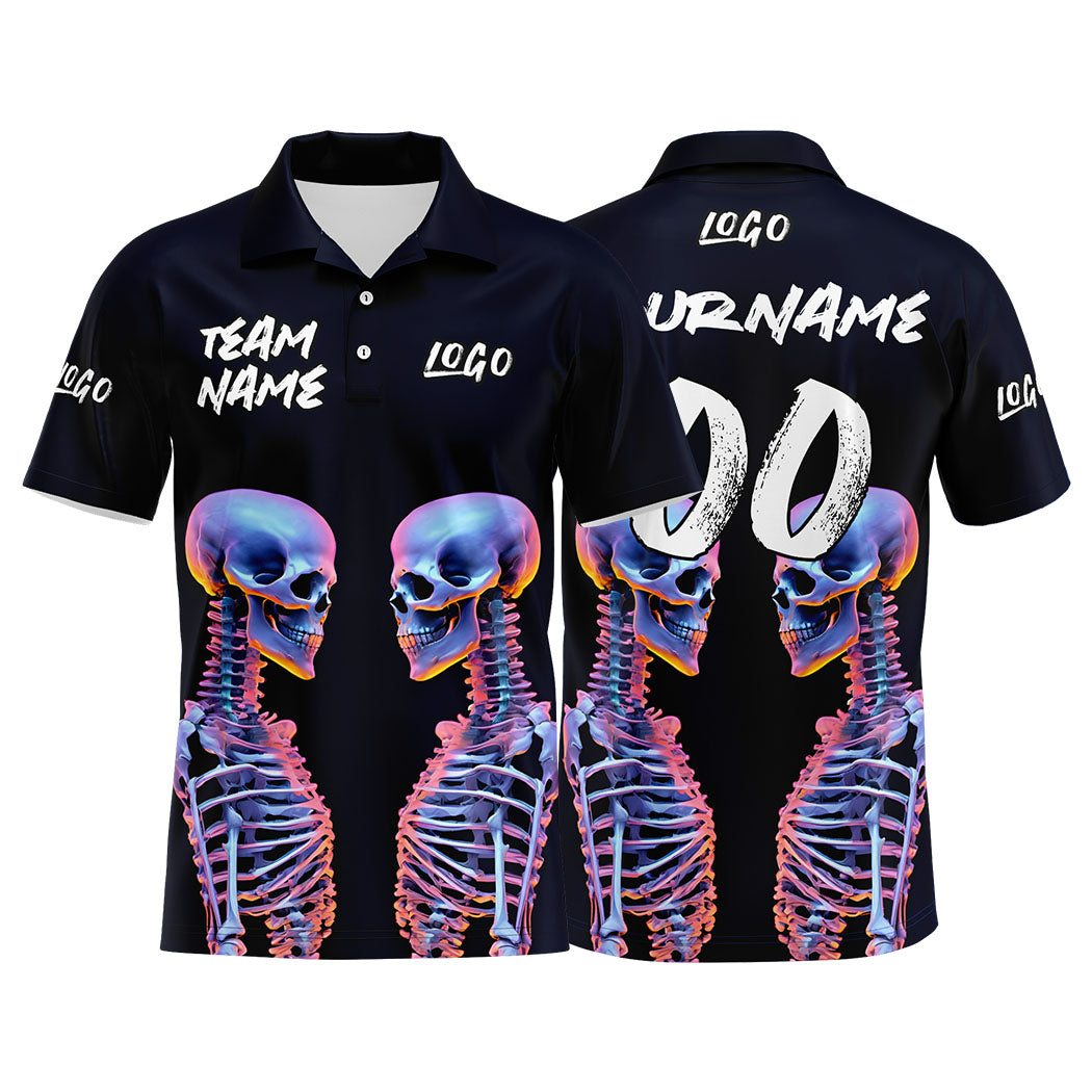 Custom Football Polo Shirts  Add Your Unique Logo/Name/Number Black&Silvery enthsush
