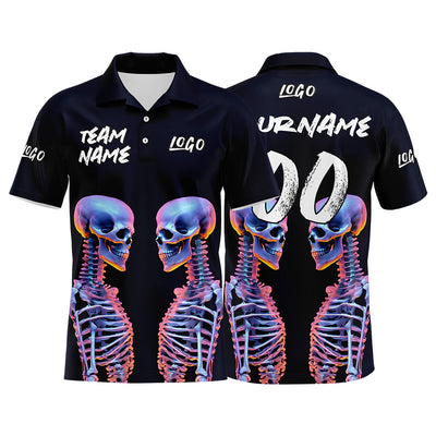 Custom Football Polo Shirts  Add Your Unique Logo/Name/Number Black&Silvery enthsush