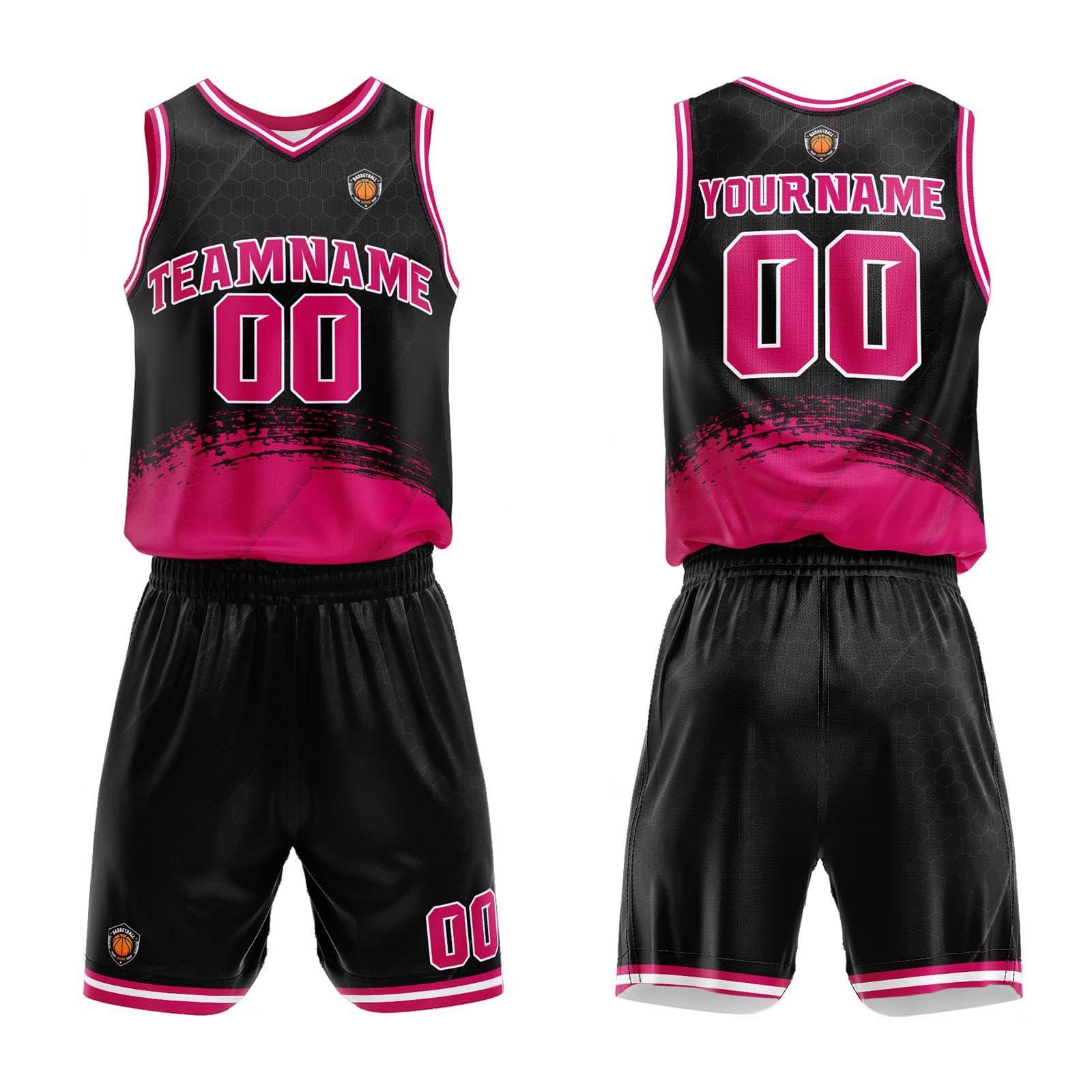 Custom Black Rose Basketball Jersey Uniform Suit Printed Your Logo Name Number enthsush