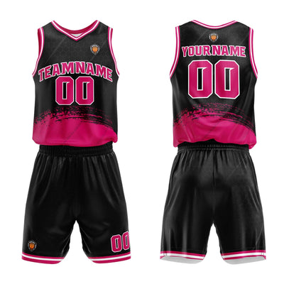 Custom Black Rose Basketball Jersey Uniform Suit Printed Your Logo Name Number enthsush
