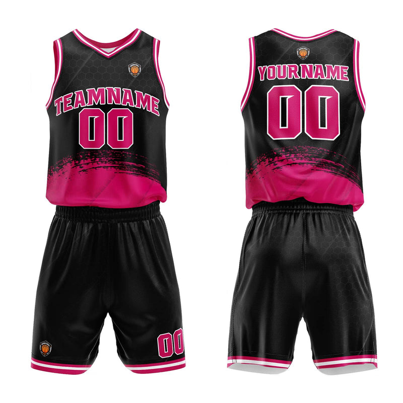Custom Black Rose Basketball Jersey Uniform Suit Printed Your Logo Name Number