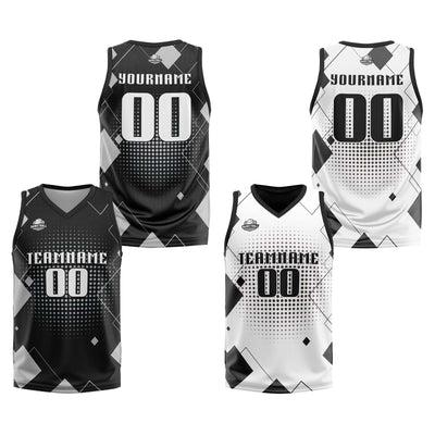 Custom Grey Reversible Basketball Suit for Adults and Kids Personalized Jersey enthsush