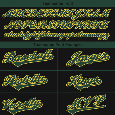 Custom Long Sleeve Windbreaker Jackets Uniform Printed Your Logo Name Number Black-Green-Yellow enthsush