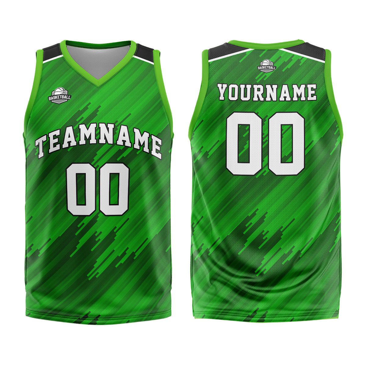 Custom Green Basketball Jersey Uniform Suit Printed Your Logo Name Number enthsush