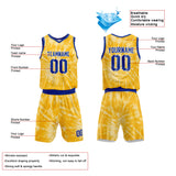 Custom Basketball Jersey Uniform Suit Printed Your Logo Name Number tie-dyed-Yellow