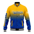Custom Gradient Varsity Jacket Letterman jacket for Men, Women and Youth Yellow&Blue enthsush