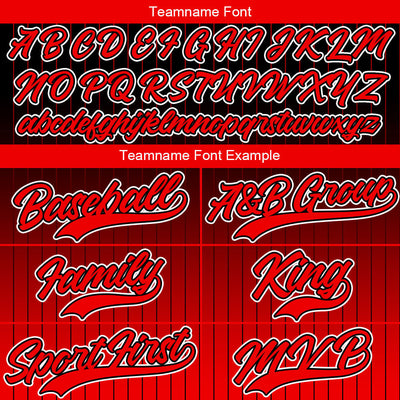 Custom Full Print Design Authentic Baseball Jersey Black-Red enthsush