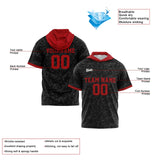 Custom Black Red Sleeve Hoodies for Men Women Shirts with Hoods Printed Name Logo