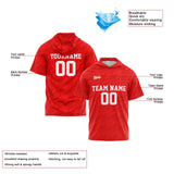 Custom Red Sleeve Hoodies for Men Women Shirts with Hoods Printed Name Logo