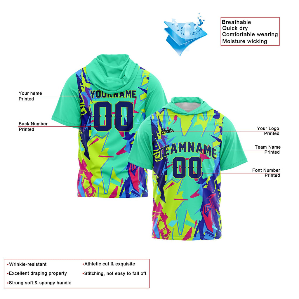 Custom Light Green Sleeve Hoodies for Men Women Shirts with Hoods Printed Name Logo enthsush