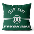 Custom Football Throw Pillow for Men Women Boy Gift Printed Your Personalized Name Number Green & White enthsush