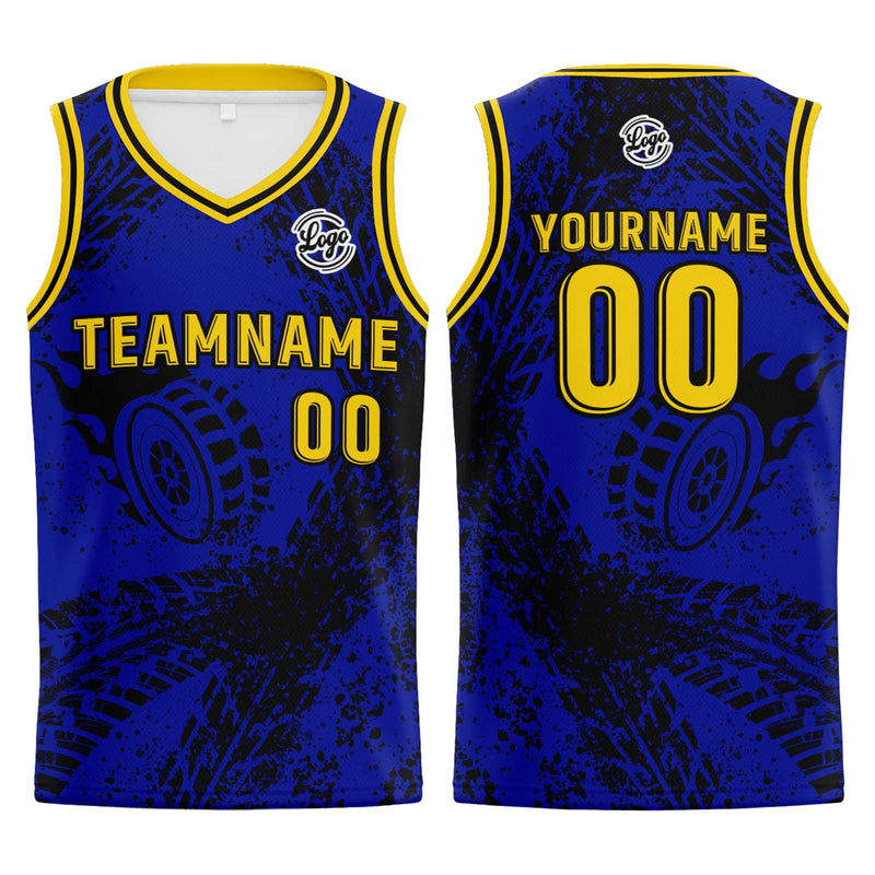 Custom Royal Basketball Jersey Uniform Suit Printed Your Logo Name Number