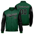 Custom Varsity Jacket Letterman jacket for Men, Women and Youth Green Black enthsush