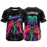 Custom Baseball Jersey Personalized Baseball Shirt for Men Women Kids Youth Teams Stitched and Print Green&Blue