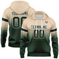 Custom Gradient Sweatshirt Hoodie For Man Woman Girl Boy Print Your Logo Name Number Khaki&Dark Green enthsush