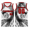 Custom White Black Red Basketball Jersey Uniform Suit Printed Your Logo Name Number enthsush