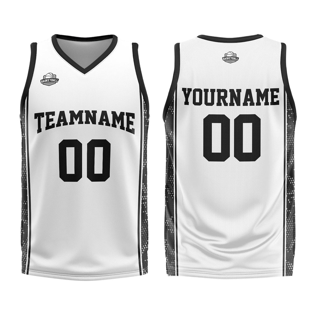 Custom White Black Basketball Jersey Uniform Suit Printed Your Logo Name Number enthsush