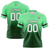 Custom Green Gradient Football Jersey Personalized Football Shirts for Men Women  Printed Team Name Number Logo