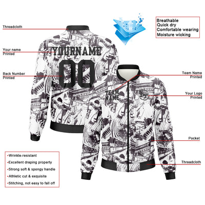 Custom Long Sleeve Windbreaker Jackets Uniform Printed Your Logo Name Number Architecture enthsush