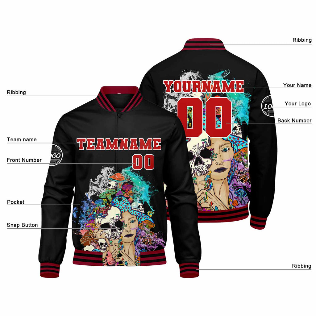 Custom Varsity Jacket Letterman jacket for Men, Women and Youth Red enthsush