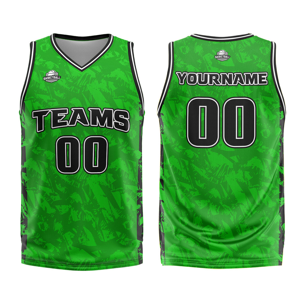 Custom Green Black Basketball Jersey Uniform Suit Printed Your Logo Name Number enthsush