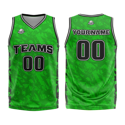 Custom Green Black Basketball Jersey Uniform Suit Printed Your Logo Name Number enthsush