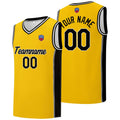 Custom basketball jersey shorts for men and women. Embroidered and printed name, number and logo Yellow enthsush