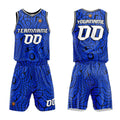 Custom Blue Basketball Jersey Uniform Suit Printed Your Logo Name Number enthsush