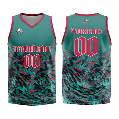 Custom Green Red Basketball Jersey Uniform Suit Printed Your Logo Name Number enthsush