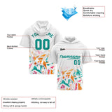 Custom White Teal Short Sleeve Hoodies for Men Women Shirts with Hoods Printed Name Logo