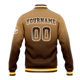 Custom Gradient Varsity Jacket Letterman jacket for Men, Women and Youth Brown