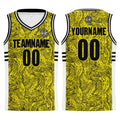 Custom Black Yellow Basketball Jersey Uniform Suit Printed Your Logo Name Number enthsush