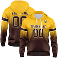 Custom Gradient Hoodie For Man Woman Girl Boy Print Your Logo Name Number Yellow&Brown enthsush