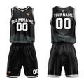 Custom Black Grey Basketball Jersey Uniform Suit Printed Your Logo Name Number enthsush