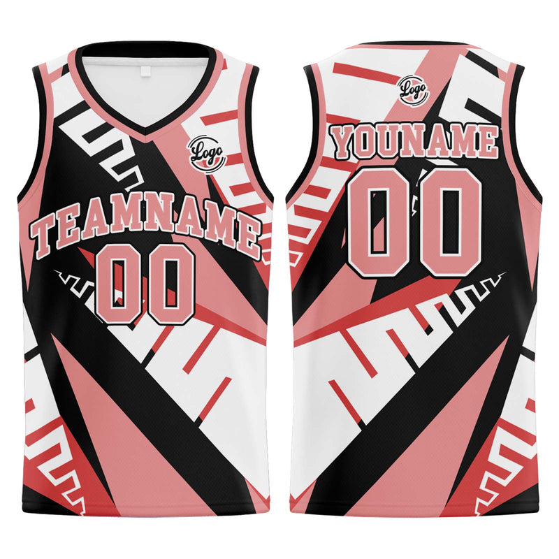 Custom White Black Light Red Basketball Jersey Uniform Suit Printed Your Logo Name Number