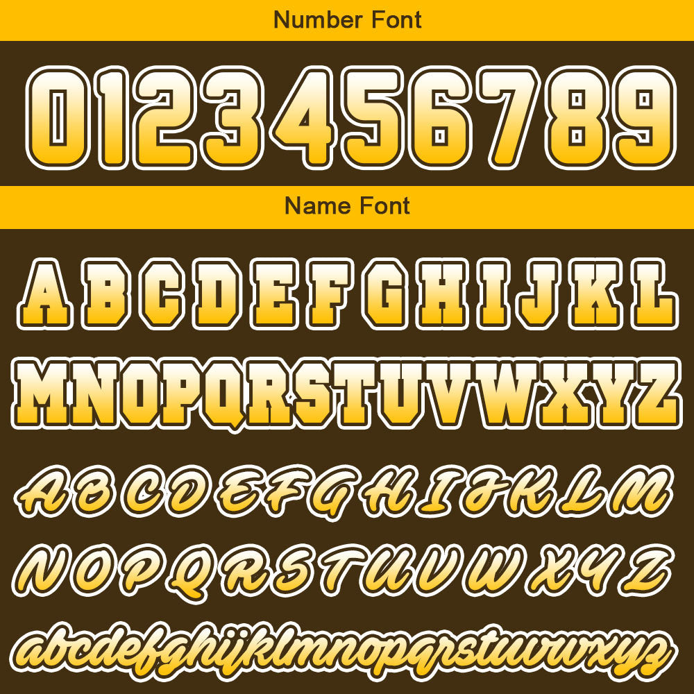 Custom Varsity Jacket Letterman jacket for Men, Women and Youth Brown Yellow enthsush
