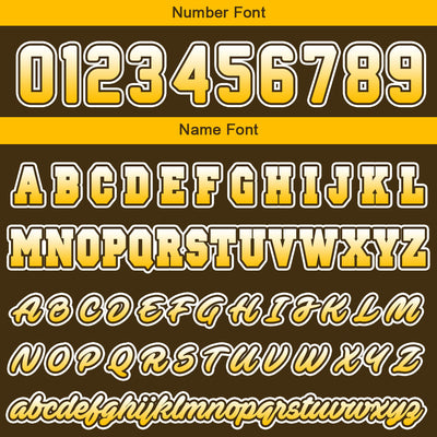Custom Varsity Jacket Letterman jacket for Men, Women and Youth Brown Yellow enthsush
