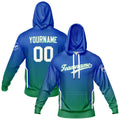 Custom Blue Green Sweatshirt Hoodie For Men Women Girl Boy Print Your Logo Name Number enthsush