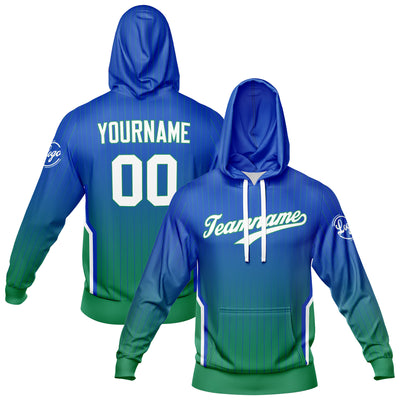 Custom Blue Green Sweatshirt Hoodie For Men Women Girl Boy Print Your Logo Name Number enthsush