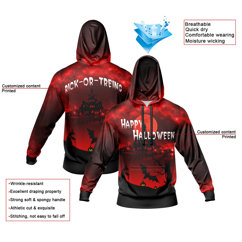 Custom Sweatshirt Hoodie Add Text and Design Personalized Halloween Hooded Sweatshirt enthsush