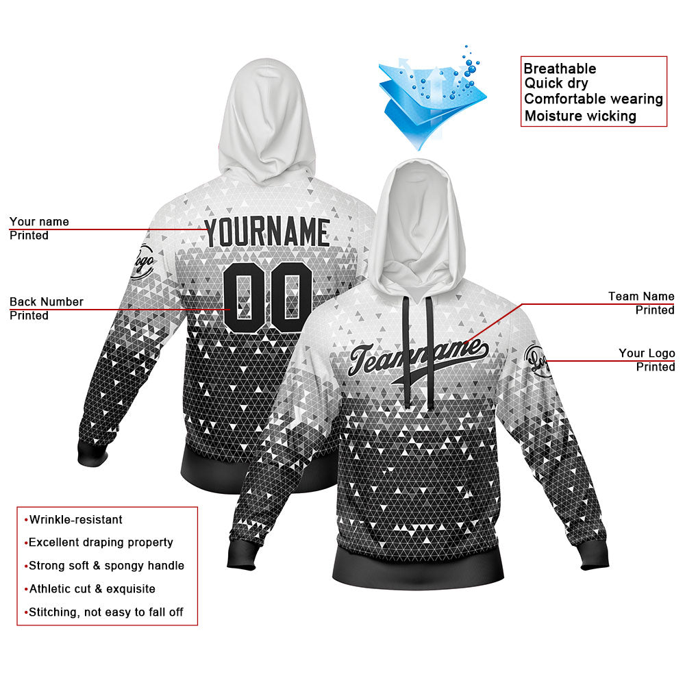 Custom Grey Sweatshirt Hoodie For Men Women Girl Boy Print Your Logo Name Number enthsush
