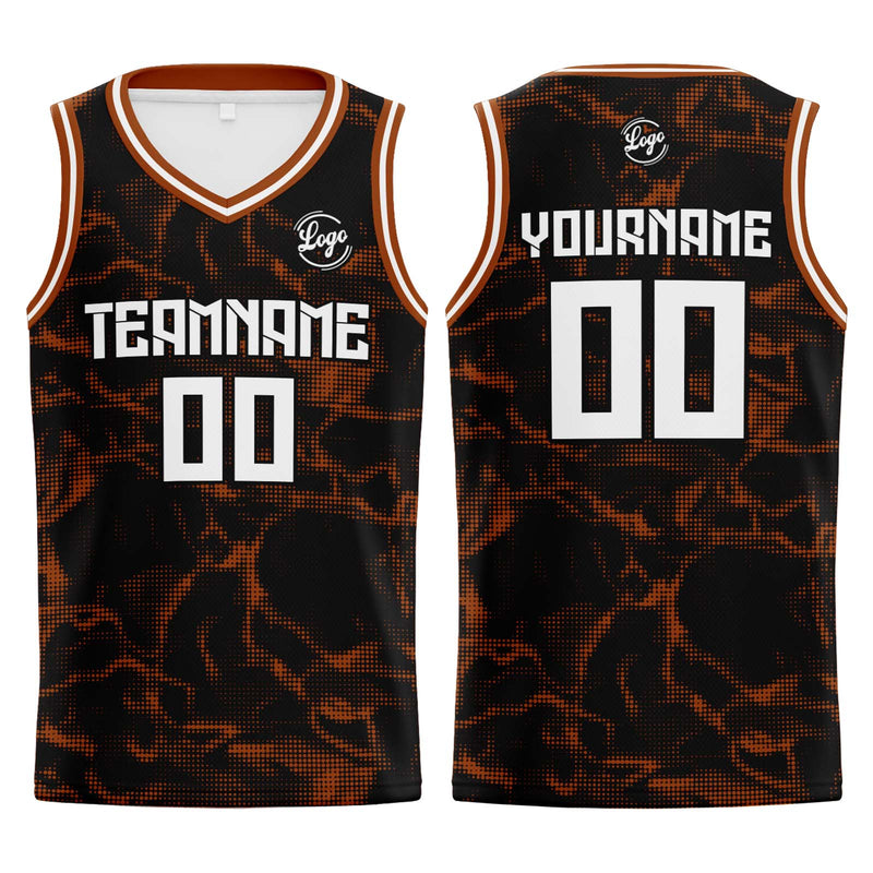 Custom Black Brown Basketball Jersey Uniform Suit Printed Your Logo Name Number