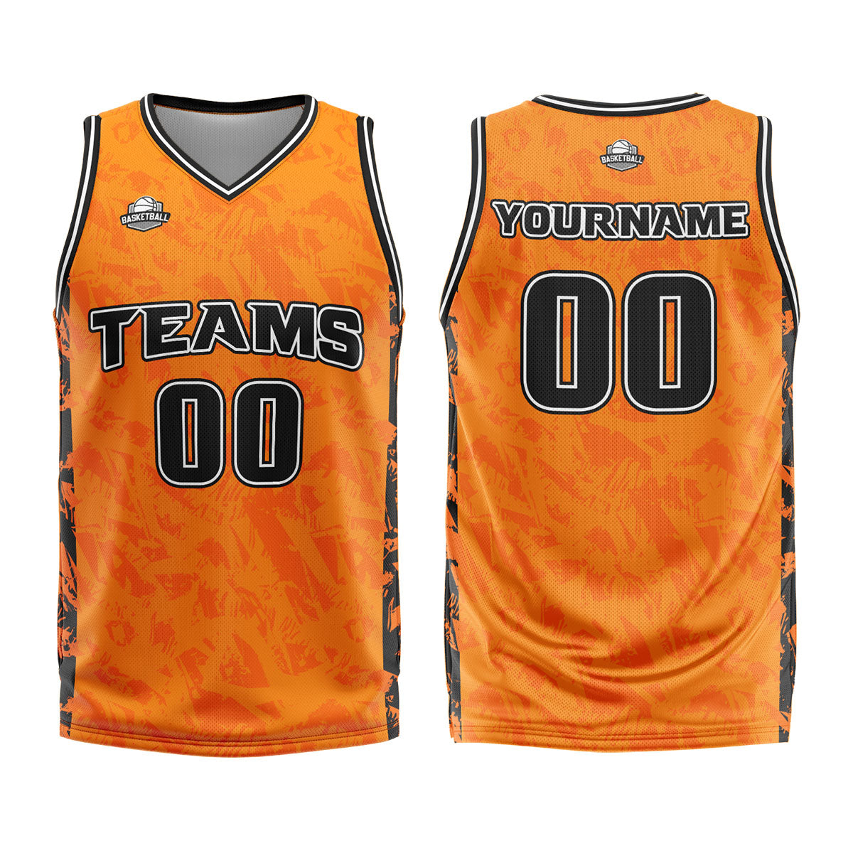 Custom Orange Basketball Jersey Uniform Suit Printed Your Logo Name Number enthsush