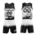 Custom Black White Basketball Jersey Uniform Suit Printed Your Logo Name Number enthsush
