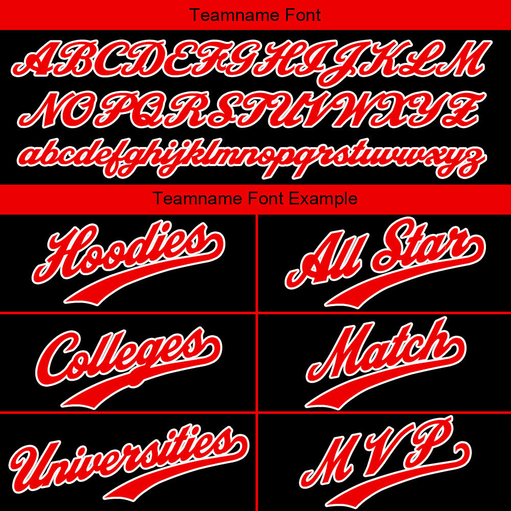 Custom Black Red Sweatshirt Hoodie For Men Women Girl Boy Print Your Logo Name Number enthsush