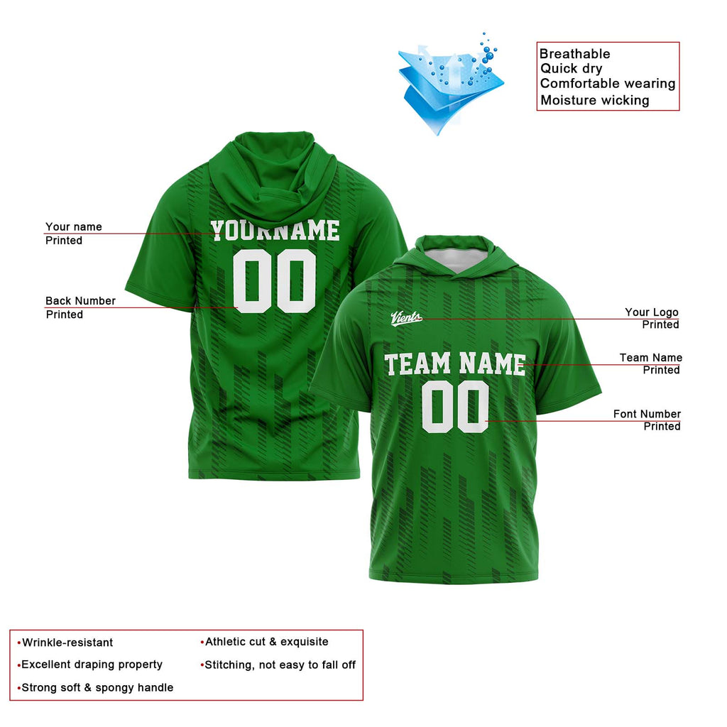 Custom Green Sleeve Hoodies for Men Women Shirts with Hoods Printed Name Logo enthsush