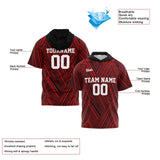 Custom Black Red Sleeve Hoodies for Men Women Shirts with Hoods Printed Name Logo