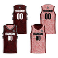 Custom Black Red Reversible Basketball Suit for Adults and Kids Personalized Jersey enthsush