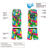 Custom Basketball Jersey Uniform Suit Printed Your Logo Name Number Grid&Green&Pink
