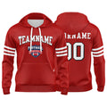 Custom Sweatshirt Hoodie For Man Woman Girl Boy Print Your Logo Name Number Red enthsush